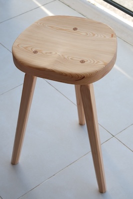A pine and beech stool by the author