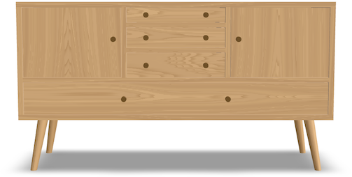A 3D model of a sideboard designed in Layout Computer