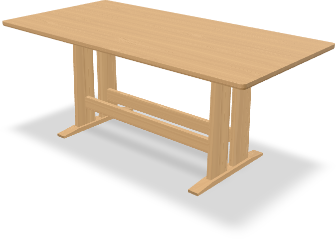 A trestle table